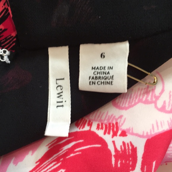 NWT Lewitt Asymmetrical Print Dress Sz 6 - Picture 7 of 8